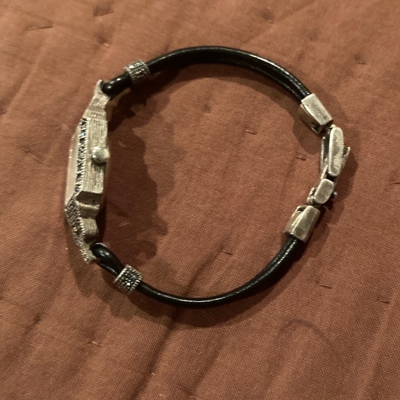 Judith Jack Silver and Black Rectangular Watch - Picture 3 of 3